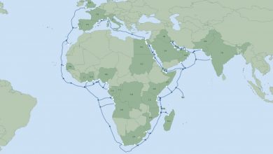 صورة مد الكابل البحري 2Africa إلى الخليج العربي والهند وباكستان ليصبح أطول نظام كابل بحري في العالم