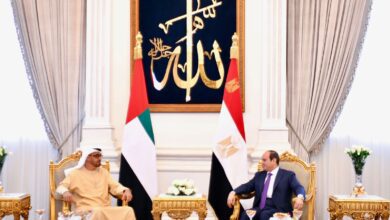 صورة الرئيس السيسي يبحث مع رئيس الإمارات تعزيز الشراكة الإستراتيجية المصرية الإمارتية في المجالات الاقتصادية والتنموية